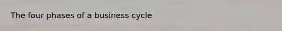 The four phases of a business cycle