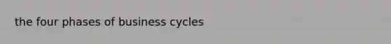 the four phases of business cycles