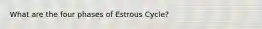 What are the four phases of Estrous Cycle?