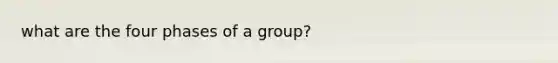 what are the four phases of a group?