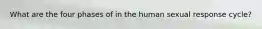 What are the four phases of in the human sexual response cycle?