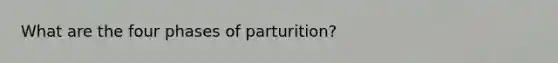 What are the four phases of parturition?