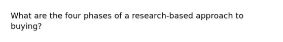 What are the four phases of a research-based approach to buying?