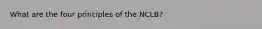 What are the four principles of the NCLB?