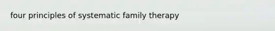 four principles of systematic family therapy