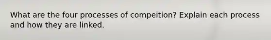 What are the four processes of compeition? Explain each process and how they are linked.