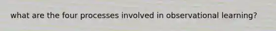 what are the four processes involved in observational learning?