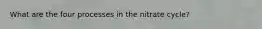 What are the four processes in the nitrate cycle?