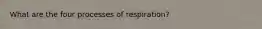 What are the four processes of respiration?