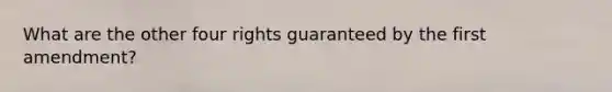 What are the other four rights guaranteed by the first amendment?