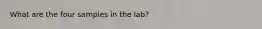 What are the four samples in the lab?