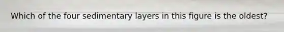 Which of the four sedimentary layers in this figure is the oldest?