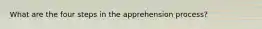 What are the four steps in the apprehension process?