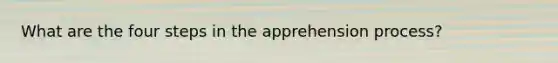 What are the four steps in the apprehension process?
