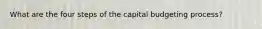 What are the four steps of the capital budgeting process?