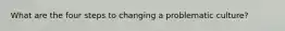 What are the four steps to changing a problematic culture?