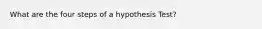 What are the four steps of a hypothesis Test?