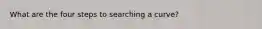 What are the four steps to searching a curve?