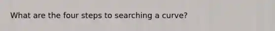 What are the four steps to searching a curve?