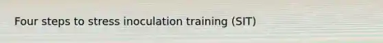 Four steps to stress inoculation training (SIT)