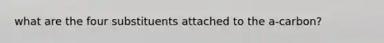 what are the four substituents attached to the a-carbon?