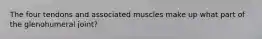 The four tendons and associated muscles make up what part of the glenohumeral joint?