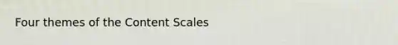 Four themes of the Content Scales