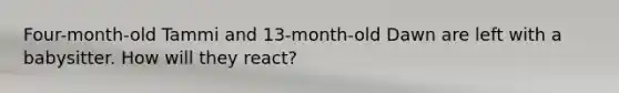 Four-month-old Tammi and 13-month-old Dawn are left with a babysitter. How will they react?