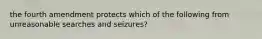 the fourth amendment protects which of the following from unreasonable searches and seizures?