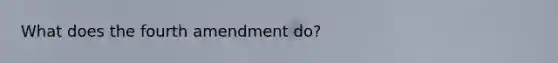 What does the fourth amendment do?