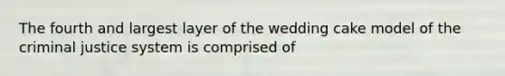 The fourth and largest layer of the wedding cake model of the criminal justice system is comprised of