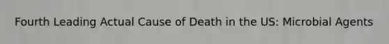 Fourth Leading Actual Cause of Death in the US: Microbial Agents