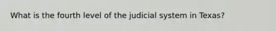 What is the fourth level of the judicial system in Texas?