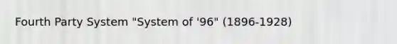 Fourth Party System "System of '96" (1896-1928)