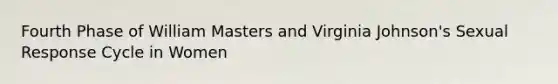 Fourth Phase of William Masters and Virginia Johnson's Sexual Response Cycle in Women