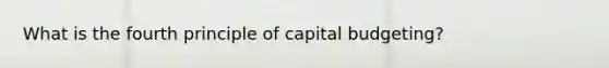 What is the fourth principle of capital budgeting?