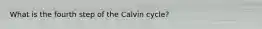 What is the fourth step of the Calvin cycle?