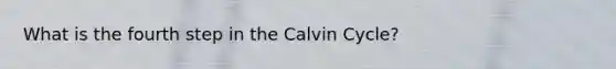 What is the fourth step in the Calvin Cycle?