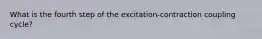 What is the fourth step of the excitation-contraction coupling cycle?