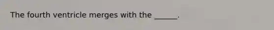 The fourth ventricle merges with the ______.