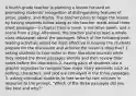 A fourth-grade teacher is planning a lesson focused on promoting students' recognition of distinguishing features of prose, poetry, and drama. The teacher plans to begin the lesson by having students follow along as the teacher reads aloud three short passages—a chapter from a novel, a narrative poem, and a scene from a play. Afterward, the teacher plans to lead a whole-class discussion about the passages. Which of the following post- reading activities would be most effective in helping the students prepare for the discussion and achieve the lesson's objective? 1. asking students to take notes in their literature journals while they reread the three passages silently and then review their notes before the discussion 2. having pairs of students use a graphic organizer to compare how major story elements such as setting, characters, and plot are conveyed in the three passages 3. asking individual students to free write for two minutes in response to the prompt, "Which of the three passages did you like best and why?"