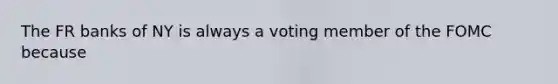 The FR banks of NY is always a voting member of the FOMC because