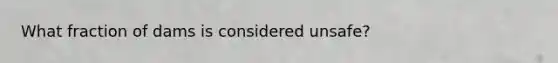 What fraction of dams is considered unsafe?