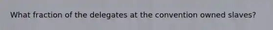 What fraction of the delegates at the convention owned slaves?