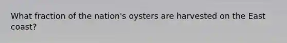 What fraction of the nation's oysters are harvested on the East coast?