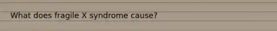 What does fragile X syndrome cause?