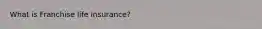 What is Franchise life insurance?