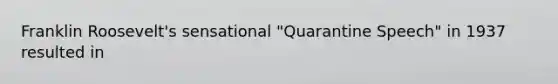 Franklin Roosevelt's sensational "Quarantine Speech" in 1937 resulted in