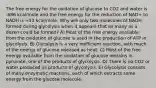 The free energy for the oxidation of glucose to CO2 and water is -686 kcal/mole and the free energy for the reduction of NAD+ to NADH is +53 kcal/mole. Why are only two molecules of NADH formed during glycolysis when it appears that as many as a dozen could be formed? A) Most of the free energy available from the oxidation of glucose is used in the production of ATP in glycolysis. B) Glycolysis is a very inefficient reaction, with much of the energy of glucose released as heat. C) Most of the free energy available from the oxidation of glucose remains in pyruvate, one of the products of glycolysis. D) There is no CO2 or water produced as products of glycolysis. E) Glycolysis consists of many enzymatic reactions, each of which extracts some energy from the glucose molecule.