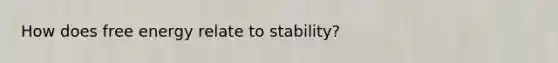 How does free energy relate to stability?